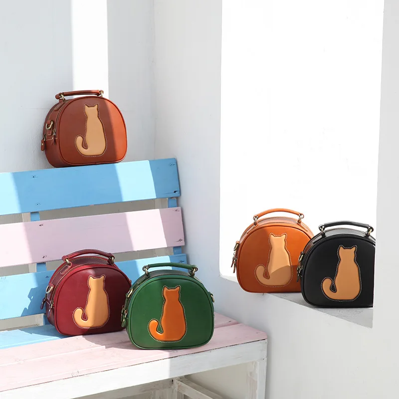 

YIFANGZHE Small women genuine leather messenger bag,mini cross-body bag purse style with adjustable straps