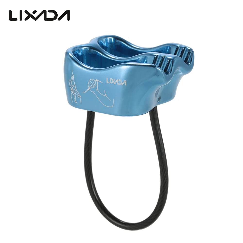 Lixada مزدوجة فتحة ATC بيلاي اهبط جهاز في الهواء الطلق تسلق الصخور Carabiners الهبوط من قمم الجبال الإنحدار السلامة حلقة تسلق المعدات