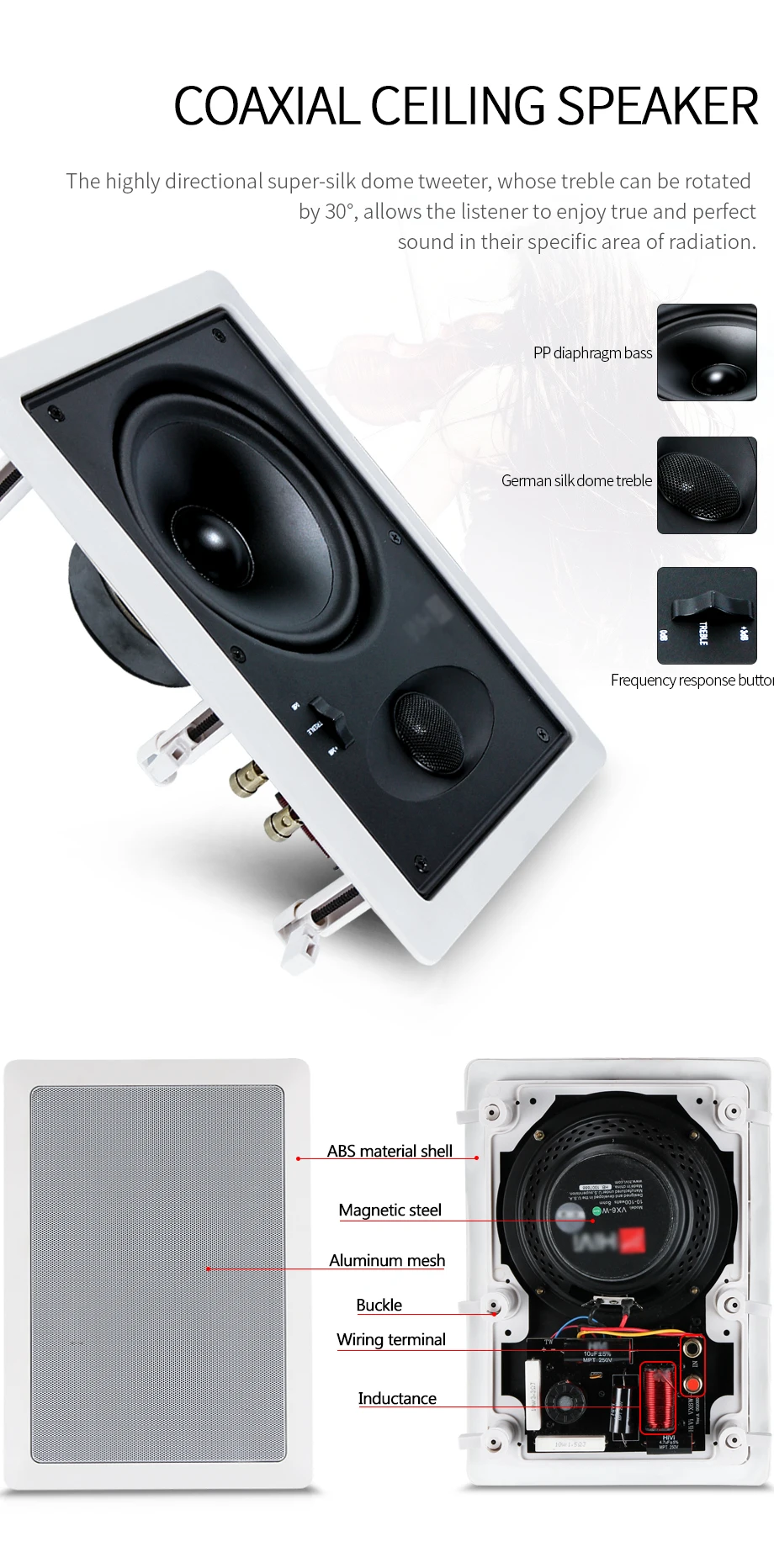Hi-Fi 5,1 стерео Домашний кинотеатр усилитель квадратный потолочный динамик с отличным качеством звука домашние аудио усилители