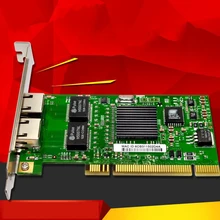 Сетевой адаптер PCI 2 Порты RJ45 Gigabit Ethernet Соединительная плата локальной компьютерной сети 10/100/1000 Mb для 82546