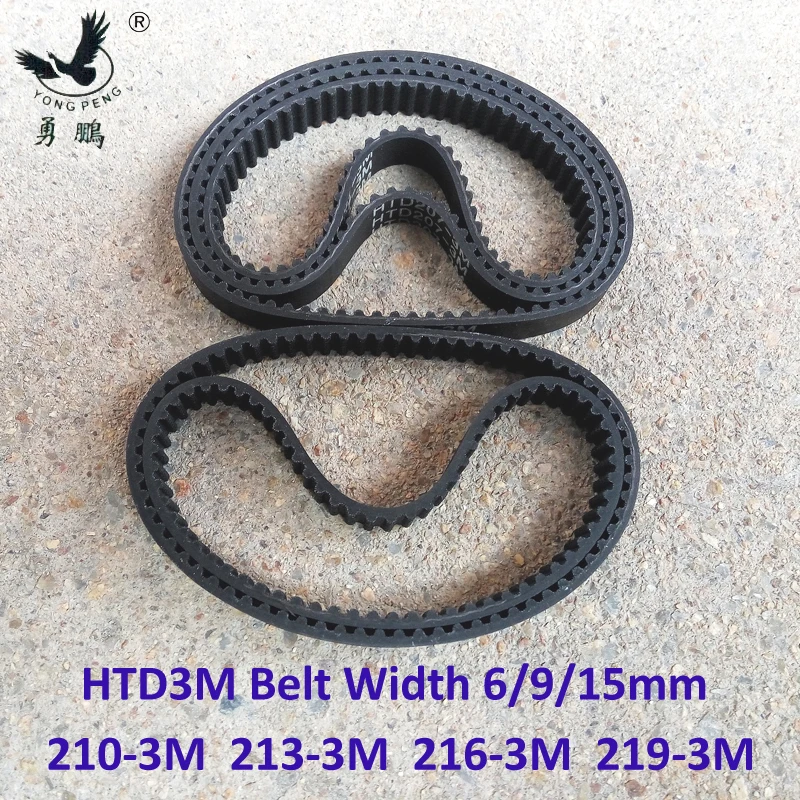 HTD 3M Timing belt length 210 213 216 219 width 6/9/15mm Teeth 70 71 72