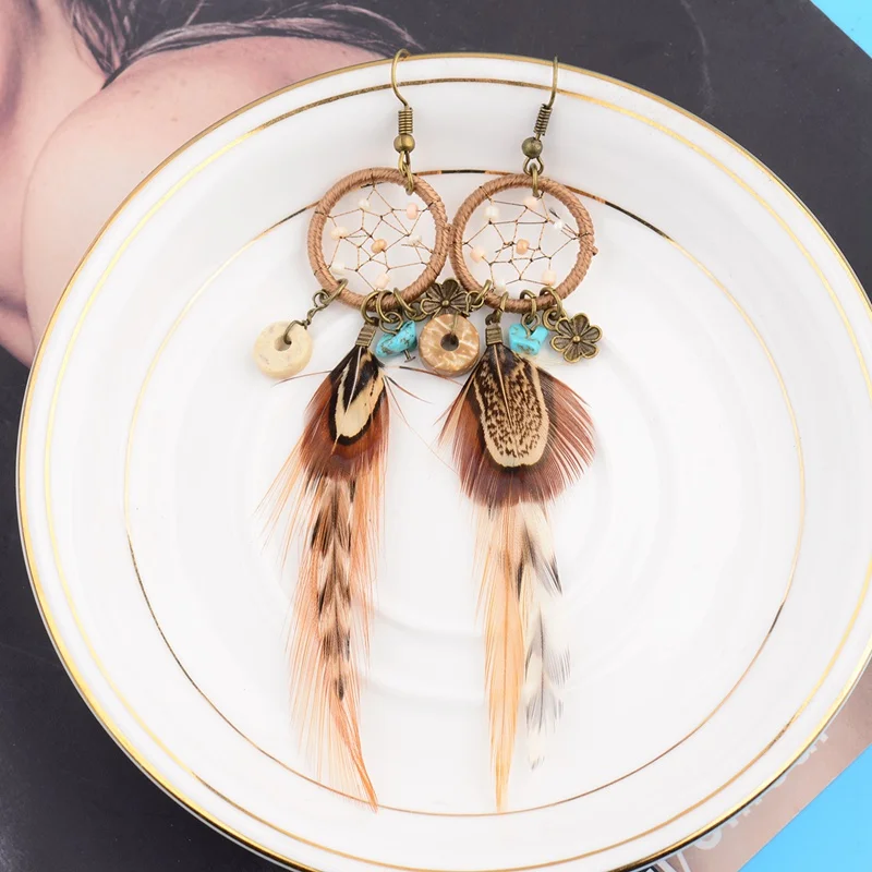 Navajo Feather Drop Earrings 2