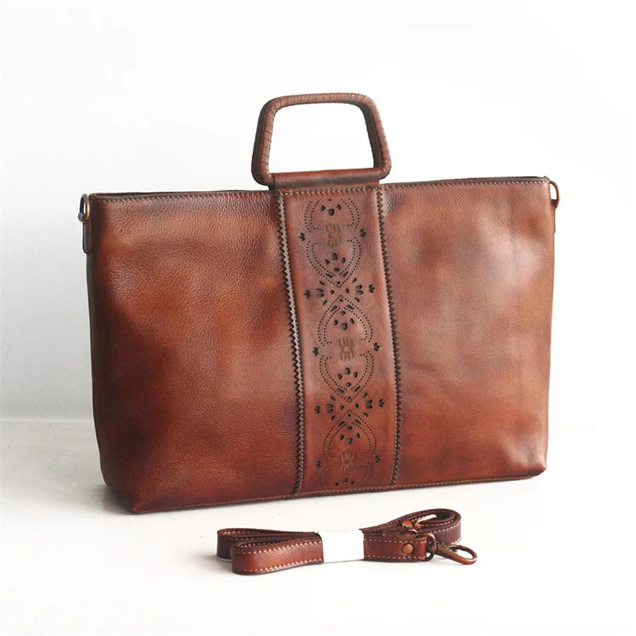 

2019 New Women's Shoulder Slung Bag Top Layer Leather Retro Handmade Wild Handbag