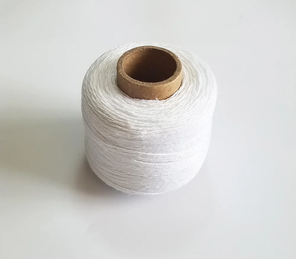 Белая 100% льняная швейная нить шнуры 2(3) Ply пряжа для вязания вышивки крючком
