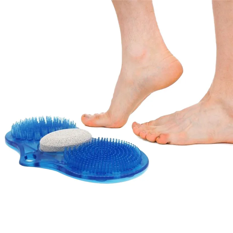Dual Sided Back Scrubber Body Massage Brush Silicon Back Wash Bar Bathroom Mats Foot Massager Home Decor 40MR0404