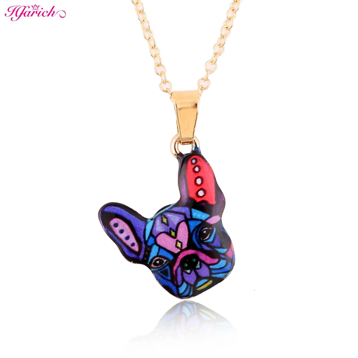 

New Fashion Vintage Animal French Bulldog Necklaces for Women Cute Gold Puppy Dog Necklace Retro Party Jewelry Dropshipping