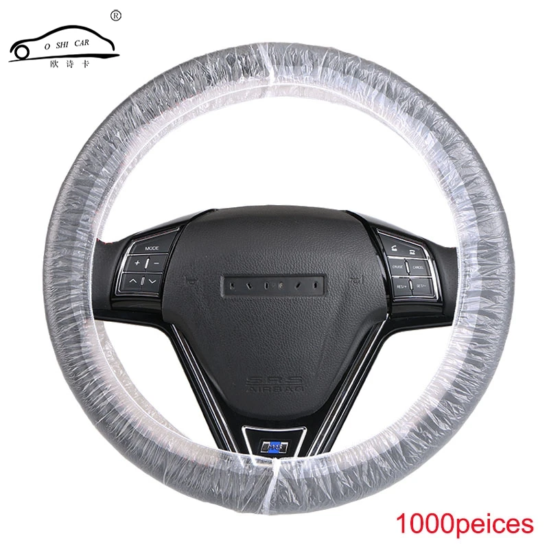 OshiCar® 1000pcs//lot Universal Plastic Disposable Plastic Steering Wheel Cover