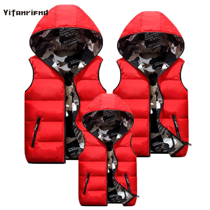 

2018 Winter Jackets Women Vest Camouflage Double sided Parent-child Vests for Ladies Plus Size Waistcoat Women Girl Clothes Coat