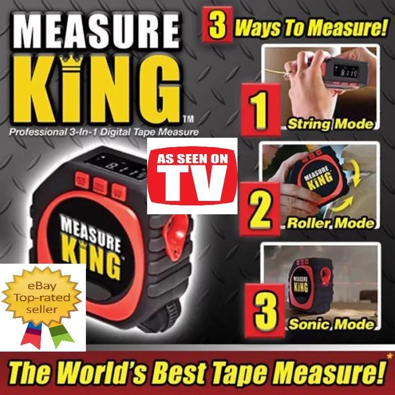 Measure King 3 in 1 Mode Roller Sonic Tape Digital Display Tools Accessories LOT