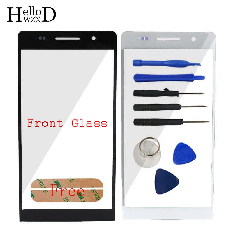 

10PCS For Huawei Ascend P6 Outer Front Glass Lens Parts Guarantee External Touch Panel (No Digitizer) Panel Repair Tool Adhesive