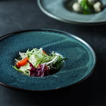 

EECAMAIL European Creative Personality Ceramic Western Pasta Dish Soup Dish Straw Hat Plate Home Deep Dish