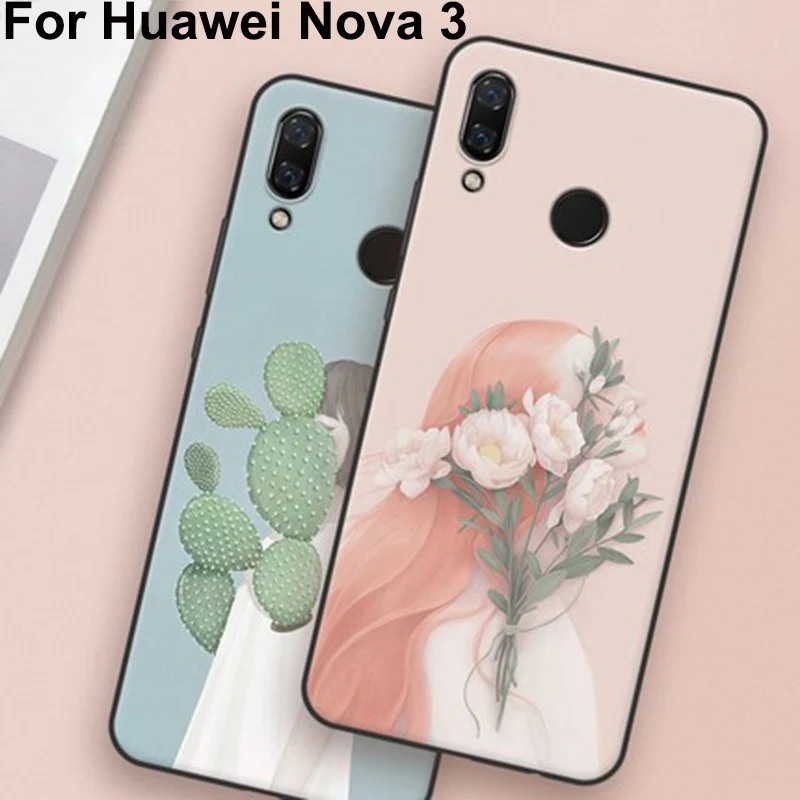 Для Huawei Nova 3 чехол милый мультяшный силиконовый мягкий для телефона Nova3 защитный