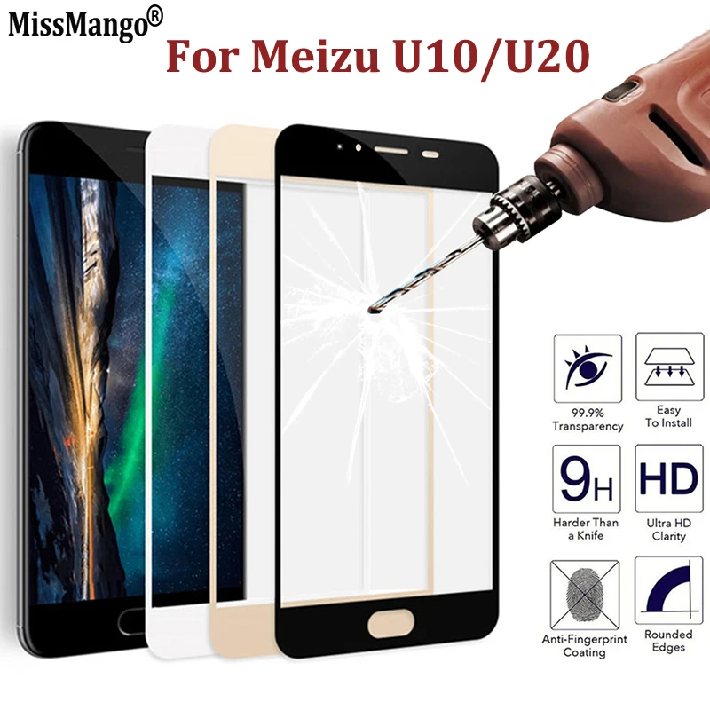 Для Meizu U10 U 10 закаленное стекло для U20 20 пленка 9 H 3D изогнутая полная крышка Защита