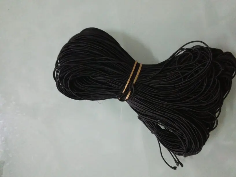 1mm 23m/lot black white  DIY handmade accessories round elastic band Stretch Rope Bungee Cord Strings diy hair accessorie1204