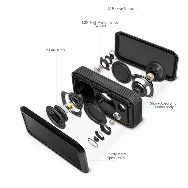 Divoom Voombox Партии 2 Й Bluetooth портативный динамик открытый музыкальная шкатулка с 30 Вт