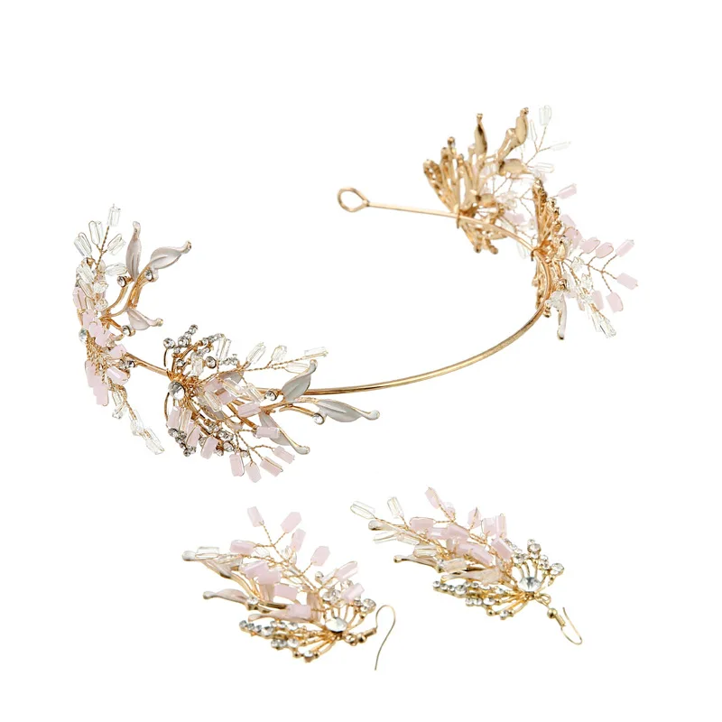 Новое поступление свадебный головной убор Свадебные аксессуары цветок фиалки украшения для волос Серьги