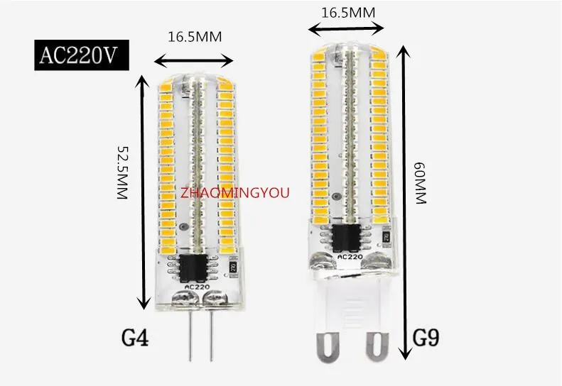 G4 G9 GY6.35 светодиодный 152 светодиодный s лампа с регулируемой яркостью 110V 220V светильник SMD 3014 люстра-прожектор Заменить 15W компактные люминесцентные лампы