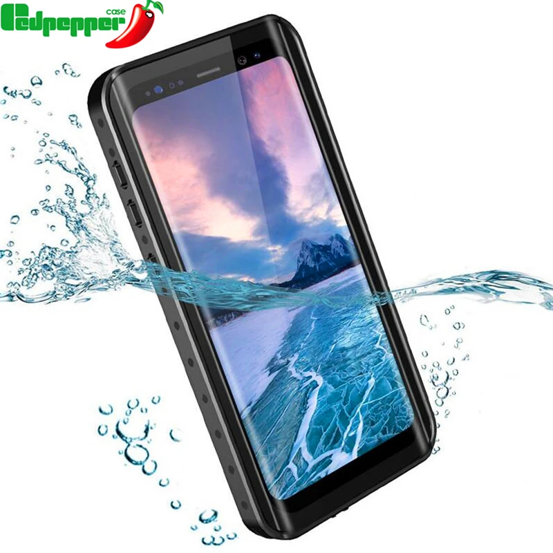 

Redpepper Waterproof Case for Samsung Galaxy note 9 note 8 S9 S9 Plus 360 Full Protection Transparent Shockproof Cover coque