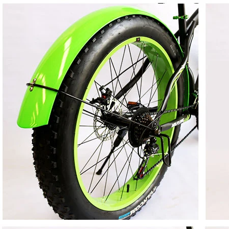 LOVAGE 2 шт/партия Велосипедное крыло для горного велосипеда 26x4," Быстрое переднее и заднее снос Велосипедное крыло высокой прочности - Цвет: green