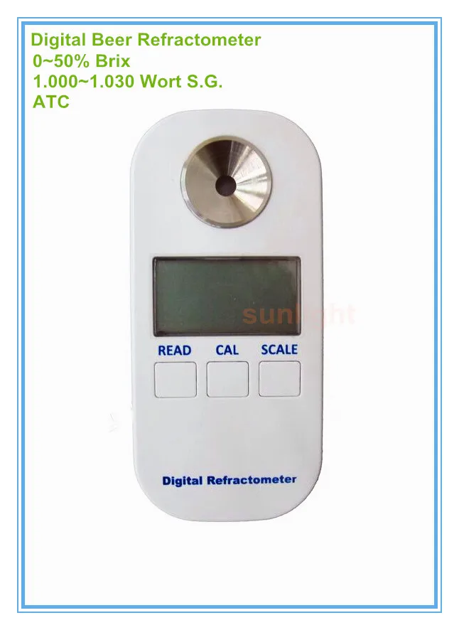 Digital Beer Brix and Wort Specific Gravity Refractometer with ATCin