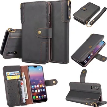 

Leather Case For Huawei Nova 3e Case Retro Classical Cowhide Protective Wallet Flip Cover For Huawei Nova 4e Cases Stand Capa