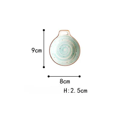 KINGLANG японская Керамическая ручная окрашенные блюда, рисовые суповые чаши, тарелка для выпечки, посуда - Цвет: sauce dish
