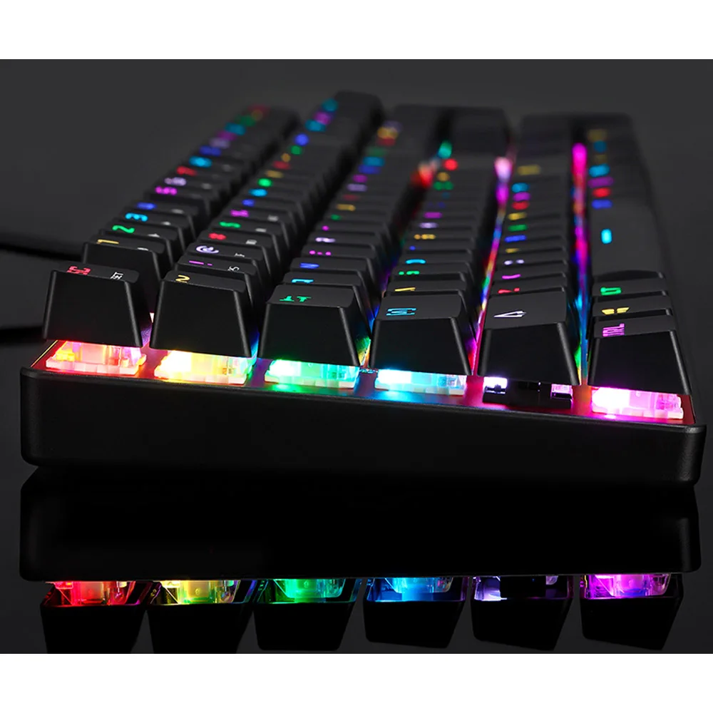 Игровая клавиатура MOTOSPEED CK104, русская/англий/ английская механическая клавиатура, синий/красный переключатель, металлический ключ, светодиодный RGB/клавиатура с подсветкой для геймера