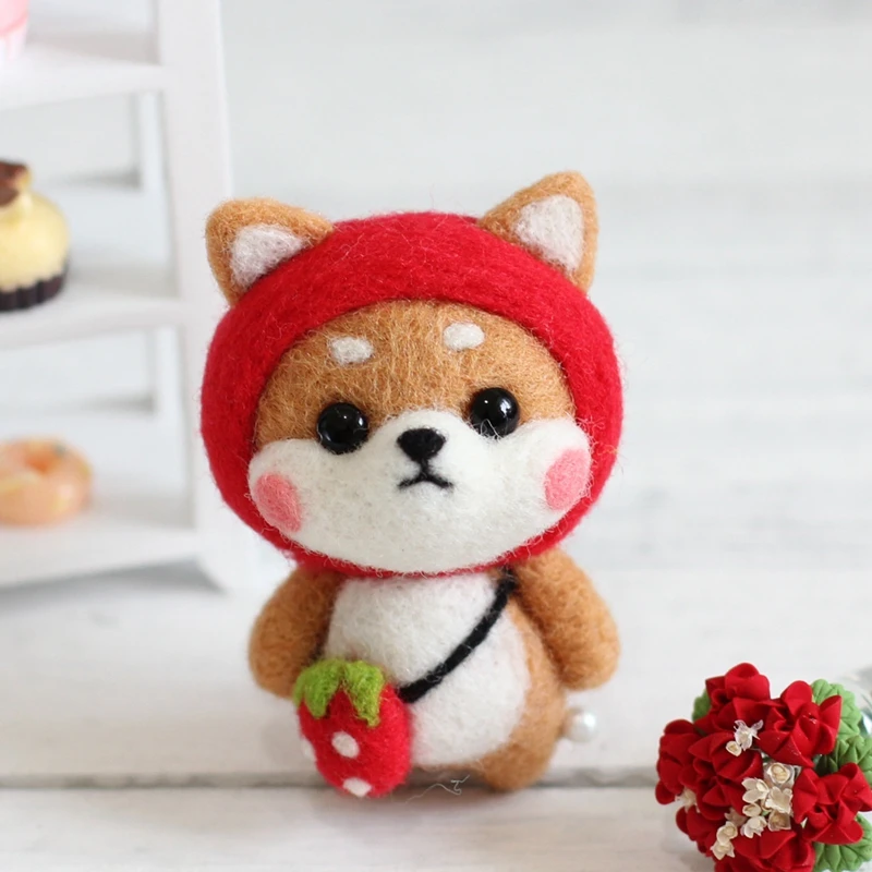 Детские игрушки Kawaii Peluche Санта Клаус мягкие игрушки Шиба ину пушистые игрушки для детей ручной работы материал куклы пакет олень плюшевые собаки - Цвет: Синий