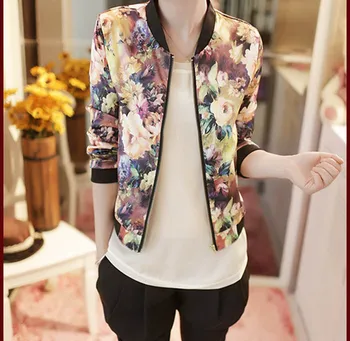 

2019 New Spring Autumn Women Lady Jackets Fashion Basic Bomber Jacket Long Sleeve Coat Casual Stand Collar Zippers Outerwear#G1