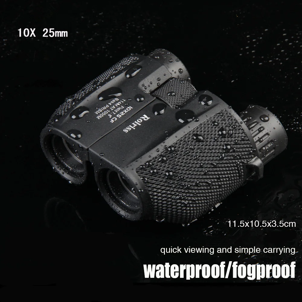 10X25 HD All-optical Green Film Waterproof Binoculars Telescope Bak4 Prism Professional Hunting Optical Outdoor Sports Eyepiece 10X25 HD All-optical Green Film Waterproof Binoculars Telescope Bak4 Prism Professional Hunting Optical Outdoor Sports Eyepiece