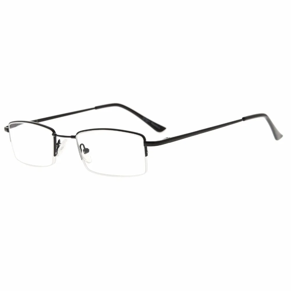 

R1708 Eyekepper Half-rim Reading Glasses With Flex Memory Titanium Bridge Bendable For Men Women +0.50~+3.00