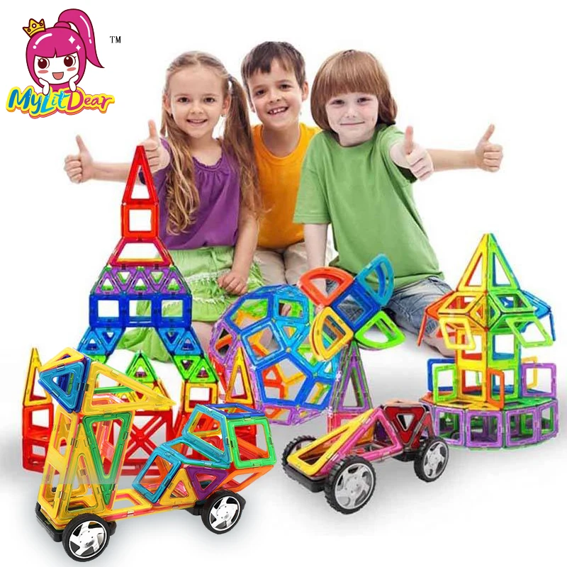 MylitDear Big Size Magnetic Designer 34Pcs Building Blocks 3D Construction Toy Kids Baby Educational Creative Bricks Toys baby-building-blocks