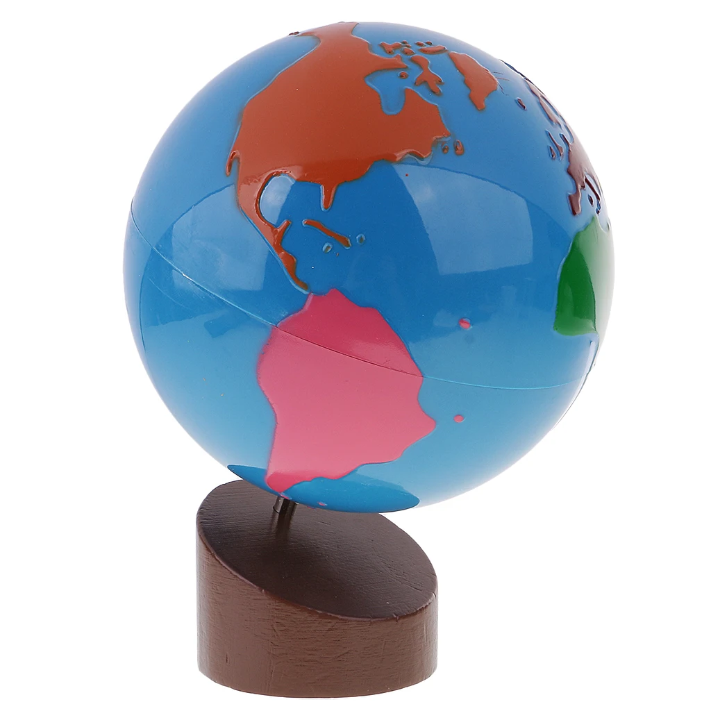 New Montessori Geography Material Globe of World Parts Baby Early