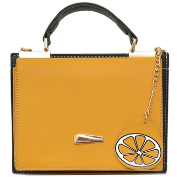 

Casual Flip Ladies Shoulder Bag Ladies Pendant Yellow Cute Fruit Crossbody Bag