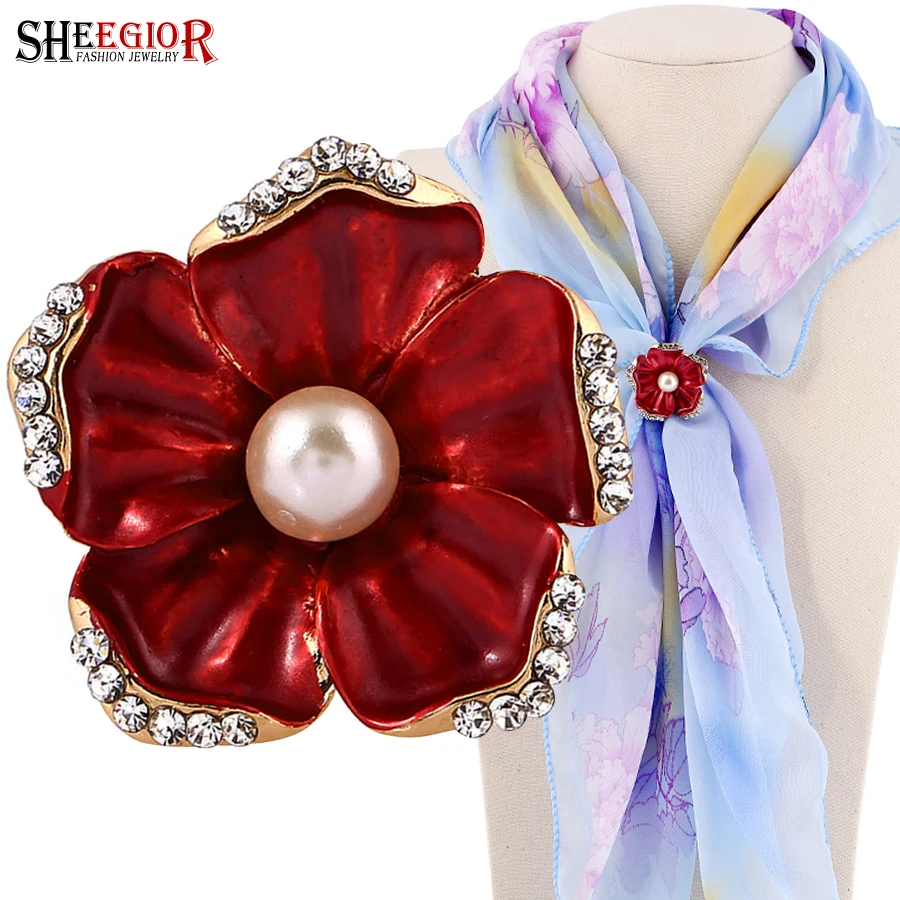 Buy SHEEGIOR Lovely Scarf Buckle Brooch Fashion