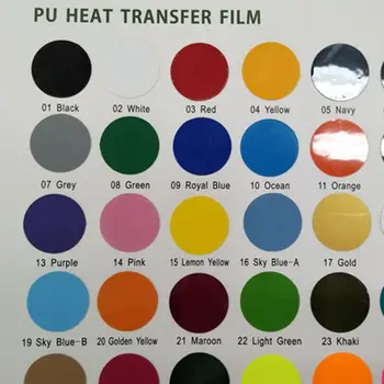

PU Heat Transfer Film Light Pastel Color T-shirt Sports Suit Pattern Design Sheet 20''x20''(50cm x 50cm)