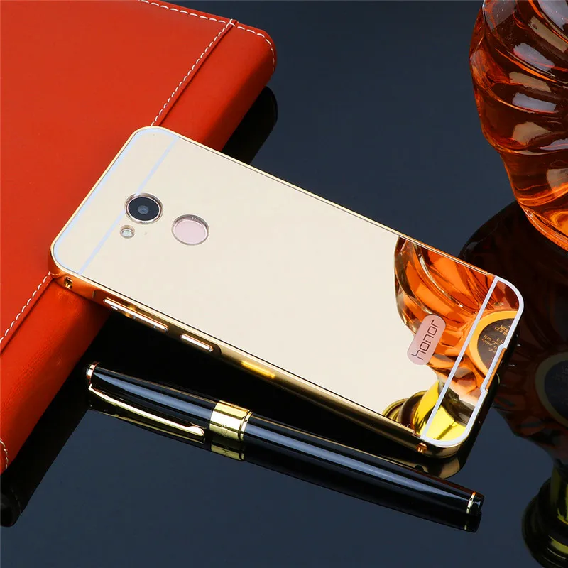 

Huawei Honor 6C Pro Case Plating Aluminum Metal Frame with Mirror Effect Hard Cover Case for Huawei Honor 6C Pro 5.2
