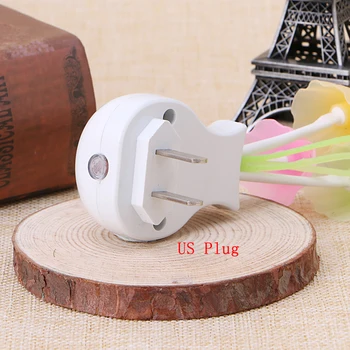 

Sensor Night Light Lotus Leaf Flower LED Lamp US Plug 220V Romantic Home Decor