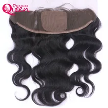 Dreaming Queen Hair Brazilian Body Wave Silk Base Lace Frontal Closure 13×4 With Baby Hair Double Knots Human Hair Closure