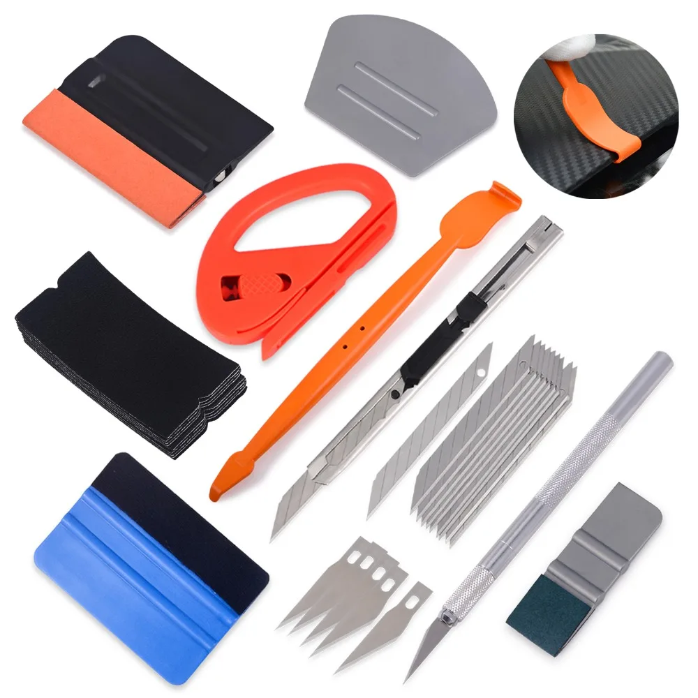 

EHDIS Magnetic Vinyl Wrap Film Motorcycle Tools Kit Auto Car Sticker Wrapping Accessories Cutter Knife Magnet Squeegee Scraper
