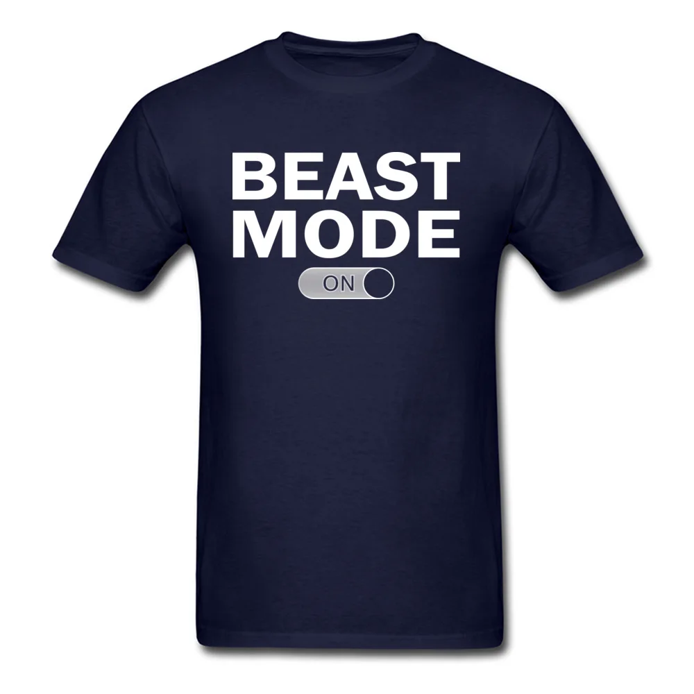 Family Beast Mode Normal Short Sleeve T-Shirt NEW YEAR DAY Round Collar 100% Cotton Tops Shirt for Men Tee Shirts Gift Beast Mode navy