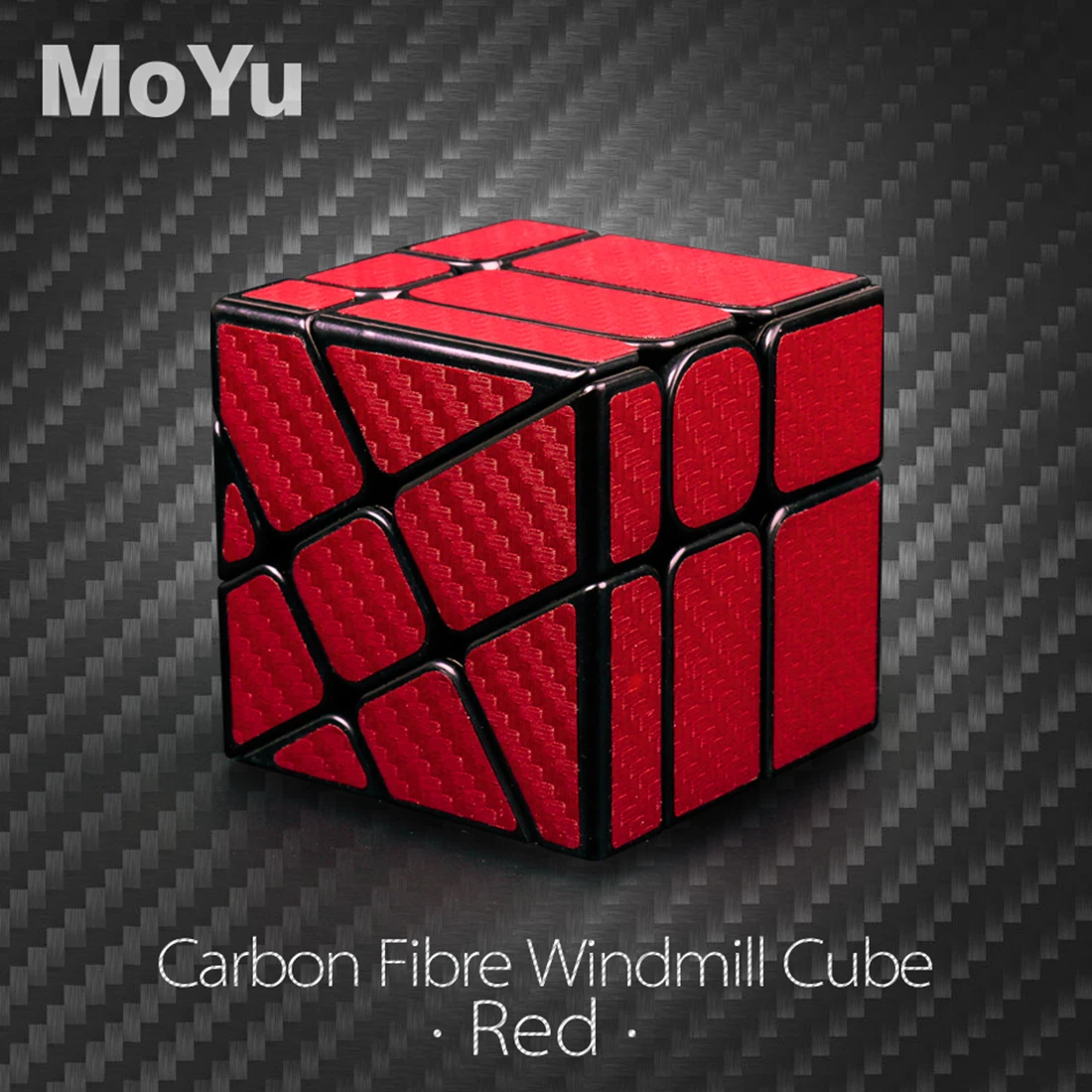 Moyu Cubing классный Кубик из углеродного волокна Hotwheel Забавный витой волшебный куб головоломка игрушка для Challange-красный - Цвет: Red