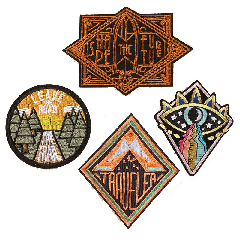 

Rock Hip Hop Style Patches Alien Iron on Patch Movie Shield Embroidered Patches for Clothes Badges Diy Applique Accessory