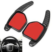 2 шт. углеродного волокна лопасти переключения расширения переключатели для рулевого колеса Шестерни P4cf для Audi A1 A3 A4 A5 A6 Q7 R8 TT TTS S4