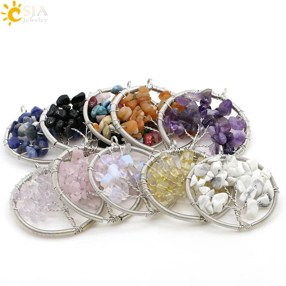 Chakra Reiki Healing Tree of Life Pendant