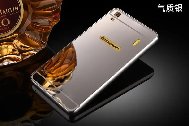 TUKE teléfono caso para Lenovo K3 Nota de aluminio caso de marco de Metal para Lenovo K3 nota A7000 espejo acrílico cubierta Fundas