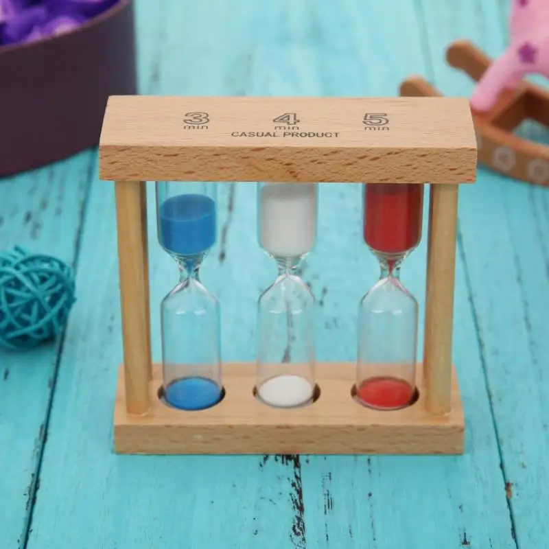 Creative 3/4/5 Minute Wood Hourglass Sandglass Sand Clock Timers Gift Shower Timer Wedding Favors Home Decorations - Цвет: A