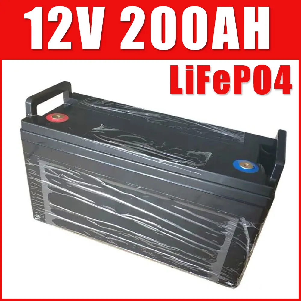 12V 200AH LiFePO4 батарея 12V 100AH lifepo4 батарея IP68 Водонепроницаемая коробка солнечная батарея глубокого цикла