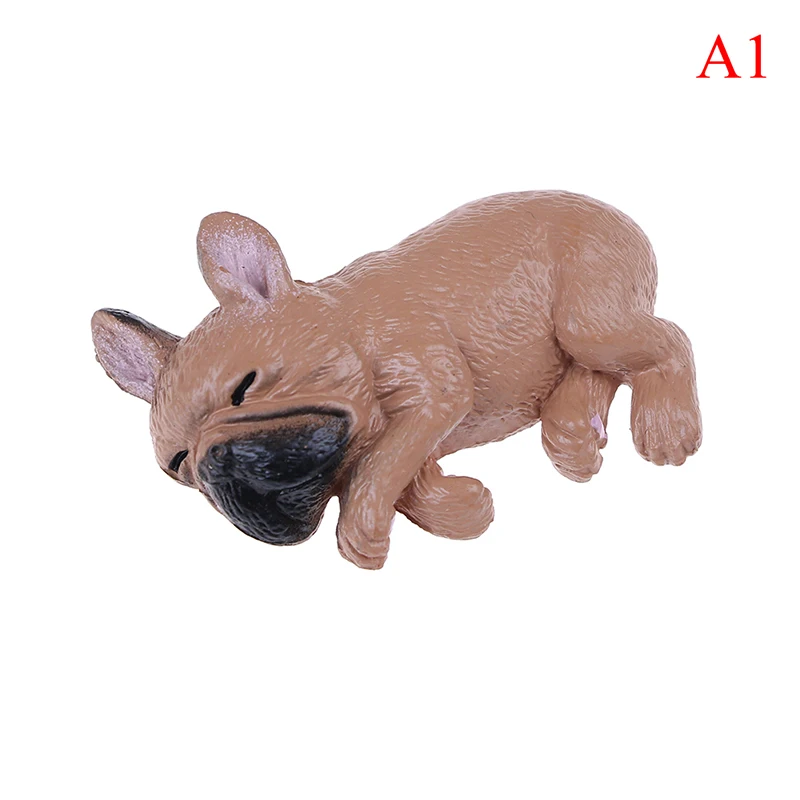 Животные Куклы Дети GiftsToys Фигурки ПВХ модель игрушки пейзаж Французский бульдог