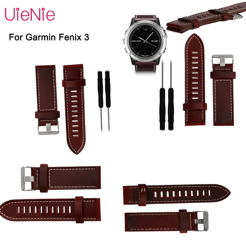 

Luxurious professional leather watch band for Garmin Fenix 5X wrist strap 26MM for Garmin Fenix 3 3 HR smart watchband belt band